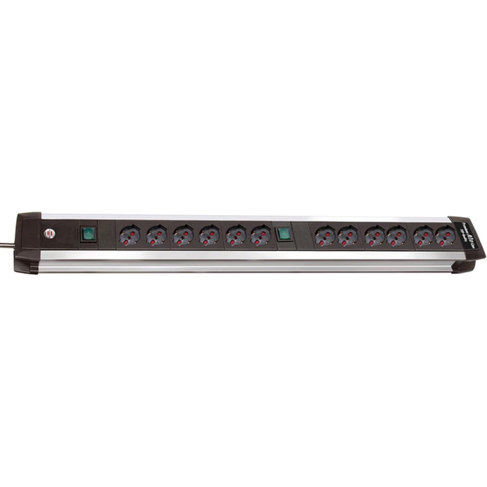 Presa Multipla Tecnica Premium-Alu-Line 12 Prese 3m H05vv-F 3g1,5 Prese Commutabili A 6 *It*
