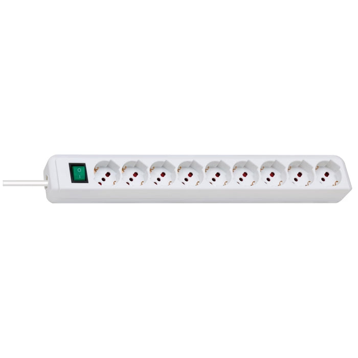 Presa Multipla Eco-Line Con Interruttore 9 Prese Bianco 1,4m H05vv-F 3g1,0