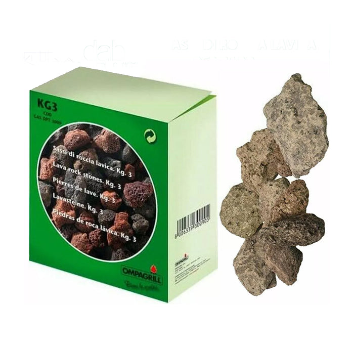 ompagrill ompagrill sassi in roccia lavica per barbecue confezione 3 kg ean 8006339300905