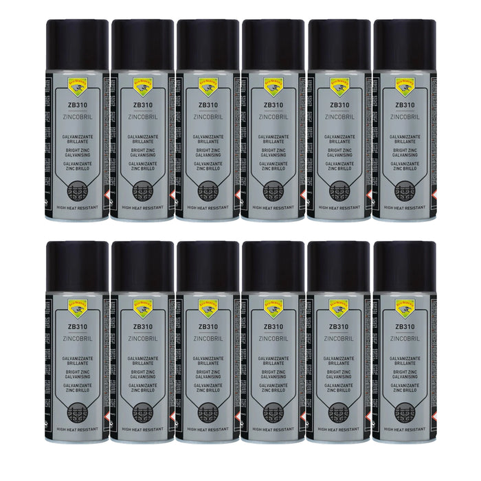 ecoservice 12x zincobril spray zincante galvanizzante brillante antiruggine 400ml es zb310