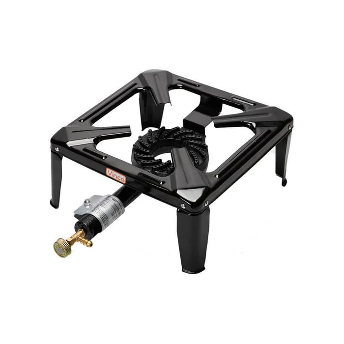 Fornello A Gas 40x40cm 8,0kw Con Base In Acciaio E Bruciatore In Ghisa - 76012