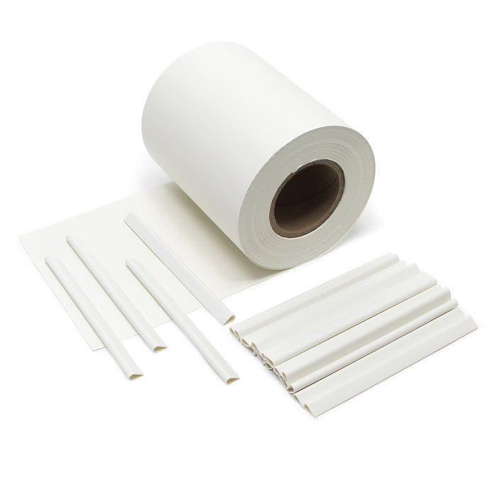 green island fascia bianco frangivista in pvc 19 cm x 35 mt con 25 clips di fissaggio incluse ean 8029971169525