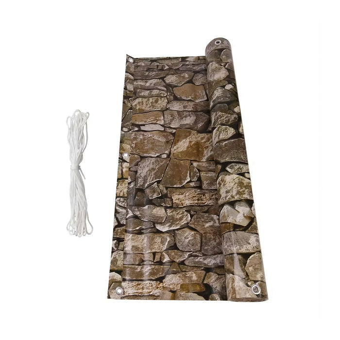 Stuoia Ombreggiante In Pvc 90 Cm Rotolo 6 Mt - Pietra