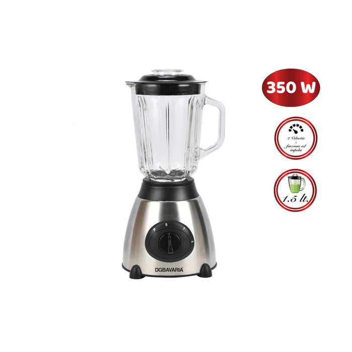 Frullatore In Acciaio A 2 Velocità E Funzione Ad Impulsi 1,5lt 350w