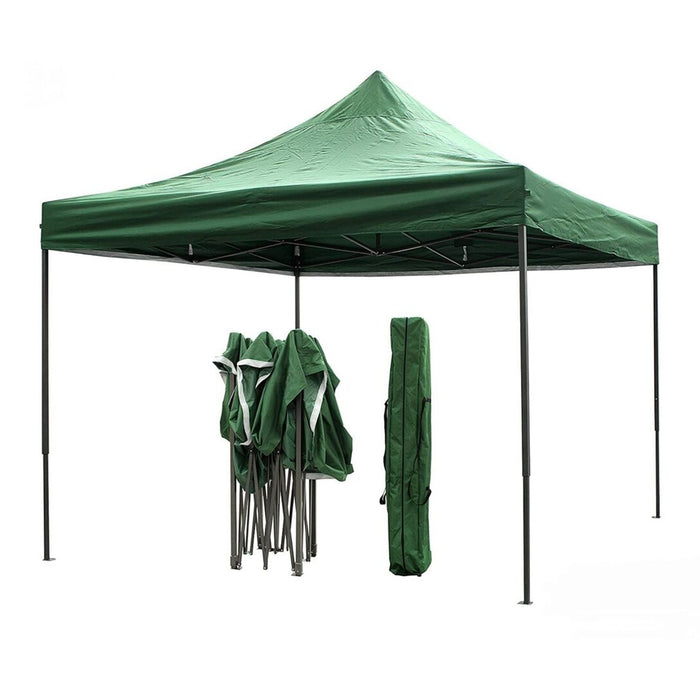 cilvani gazebo richiudibile 3x3mt pieghevole a fisarmonica automatico mercato tenda fiera verde ean 8026158900025