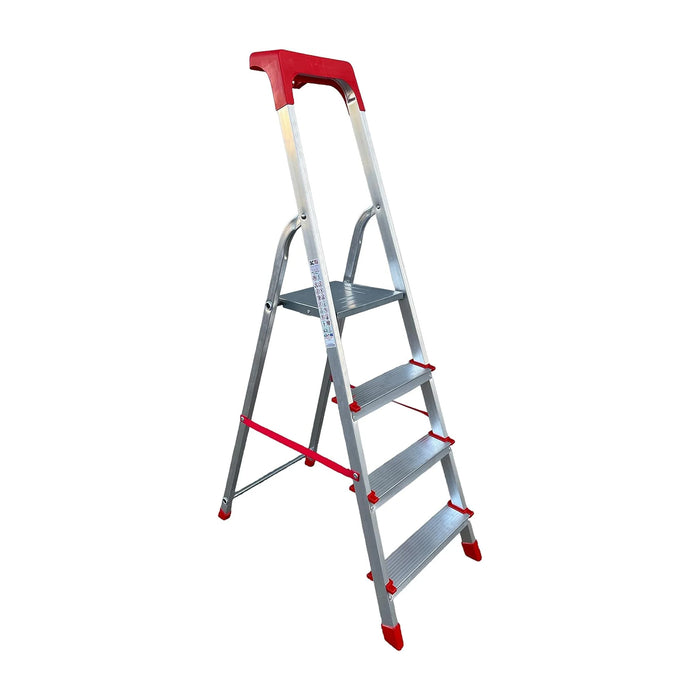 Scala Domestica In Alluminio Con Porta Oggetti Made In Italy Portata 150kg