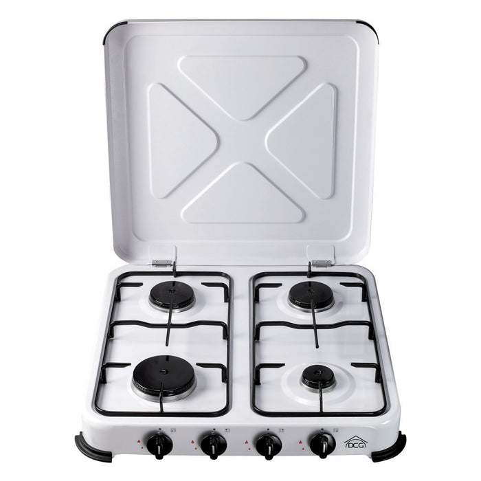 immagine-1-dcg-fornello-dcg-da-campeggio-a-gas-4-fuochi-cottura-smalto-bianco-coperchio-esterno-gpl-ean-8032774626065