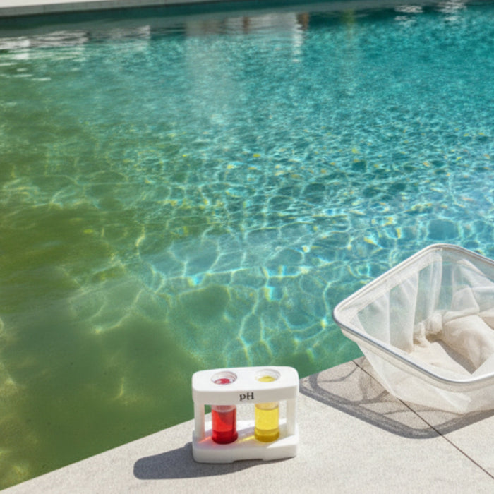 Perché l’acqua della piscina diventa verde e come riportarla limpida senza rifare tutto