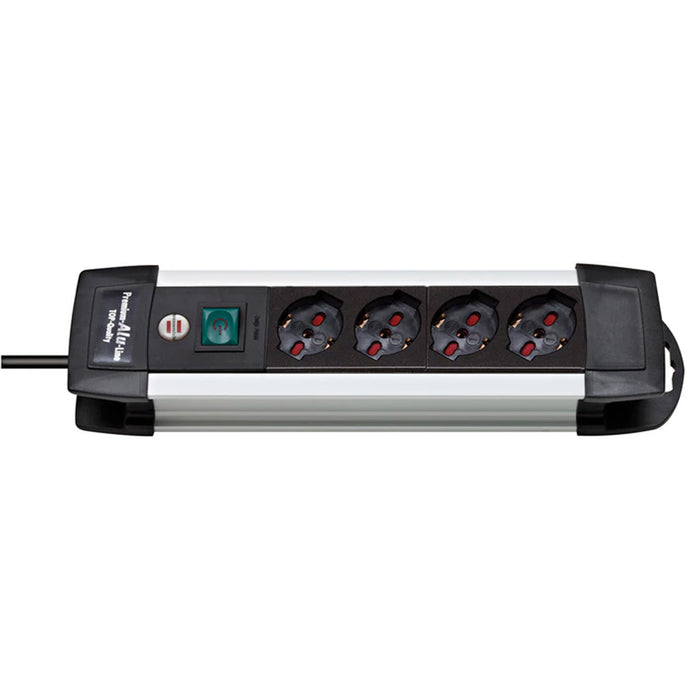 Presa Multipla Premium-Alu-Line 4 Prese 1,8m H05vv-F 3g1,5 *It*