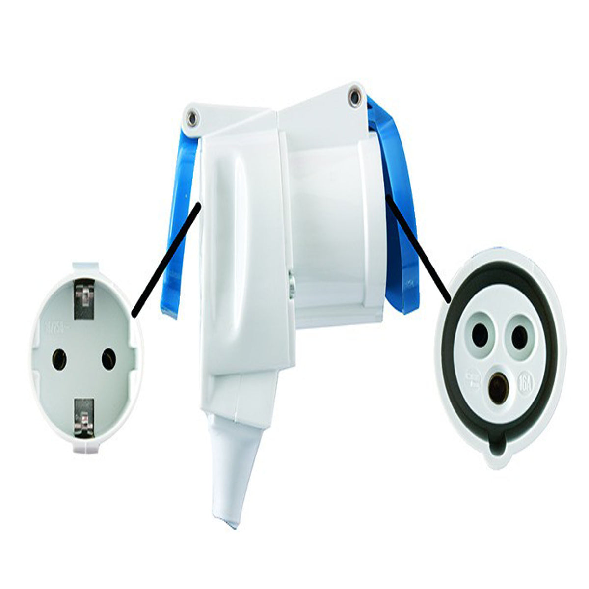 Presa Angolare per Caravan 230V/16A Presa CEE per Camper e Campeggio - 1081025
