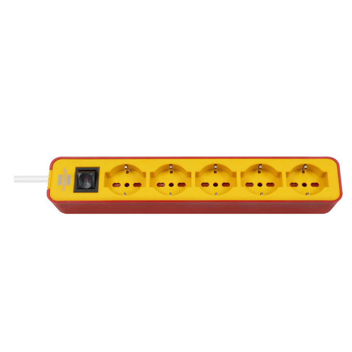 Ecolor Multipresa 5 Prese con Cavo 1,5 m Rosso/Giallo Ciabatta Elettrica - 1153255076