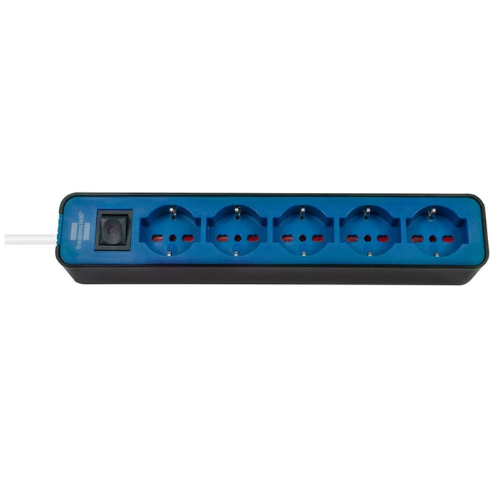 Presa Multipla Ecolor 5 Prese 1,5 M Nero/Blu