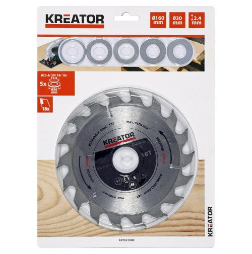 mistral lama a disco per legno 160mm 18 denti kreator ean 5400338046414