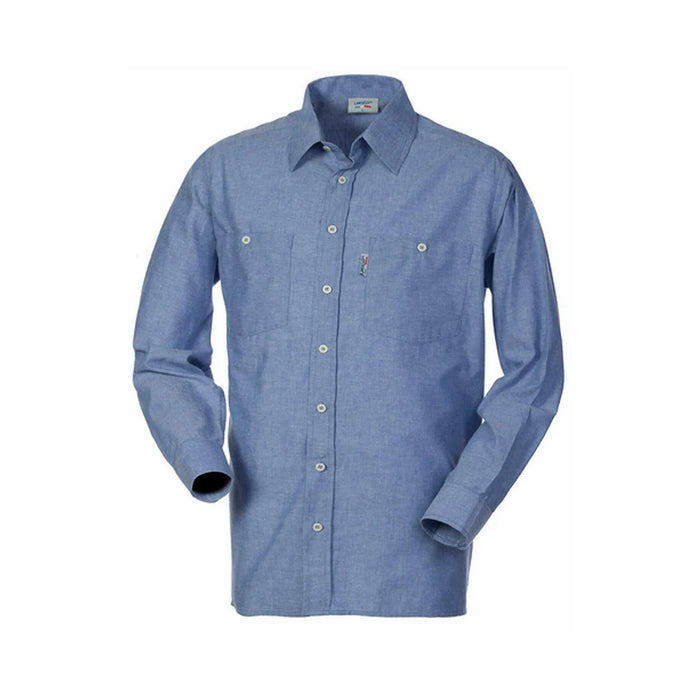 Lancelot Camicia Uomo Da Lavoro Cotone Oxford Azzurra Manica Lunga Hh026 (S)