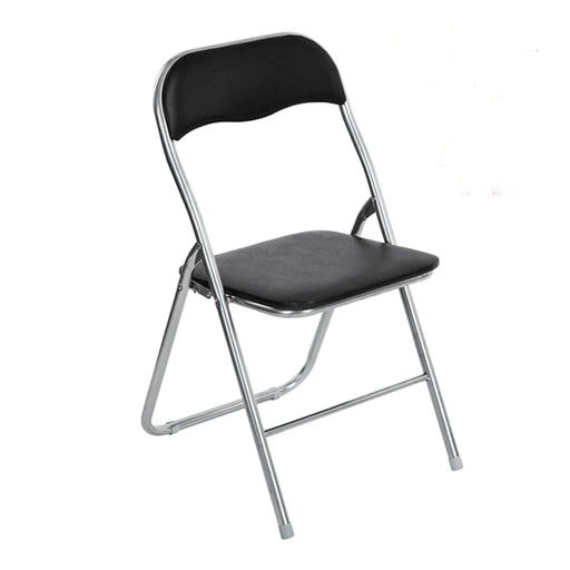 dreamwell set 6 sedie pieghevoli in metallo cromato e imbottitura in pvc pratiche ed eleganti nere ean 6970011015123