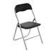 dreamwell set 6 sedie pieghevoli in metallo cromato e imbottitura in pvc pratiche ed eleganti nere ean 6970011015123