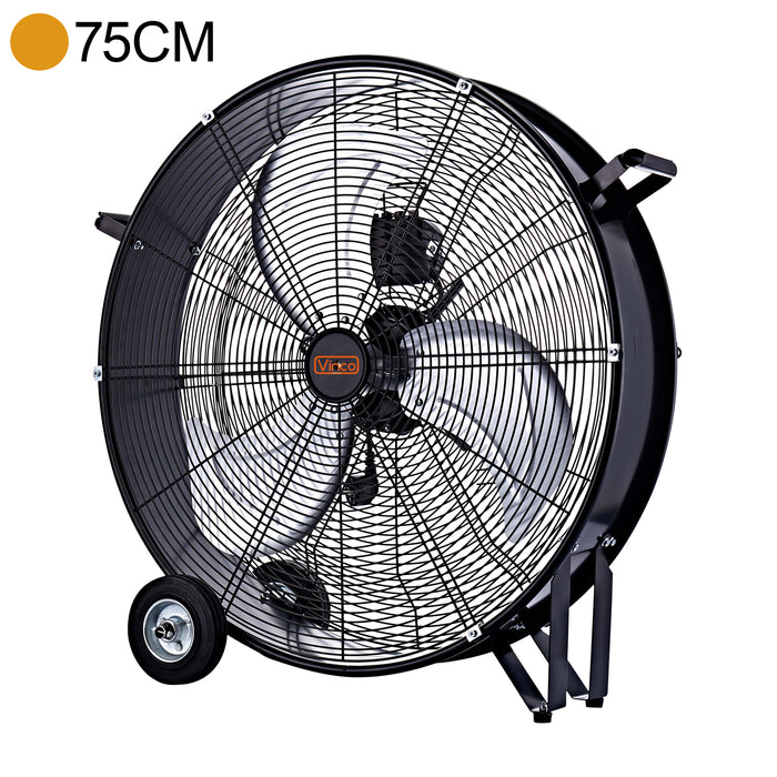 Ventilatore Industriale Ø 75cm 3 Velocità Con Ruote 260W - 70627