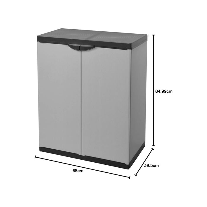 Armadio Basso In Resina 2 Piani E 2 Ante 68x39,5x85h Cm - 7815c04