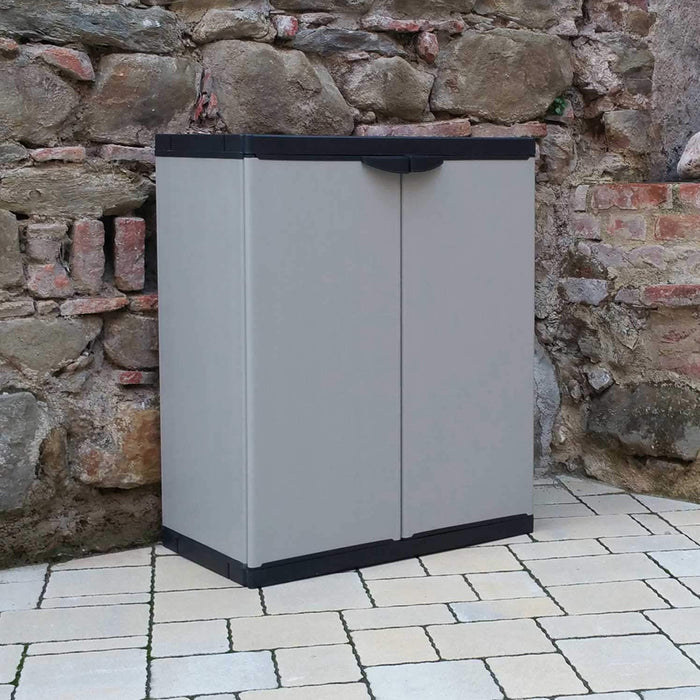 Armadio Basso In Resina 2 Piani E 2 Ante 68x39,5x85h Cm - 7815c04