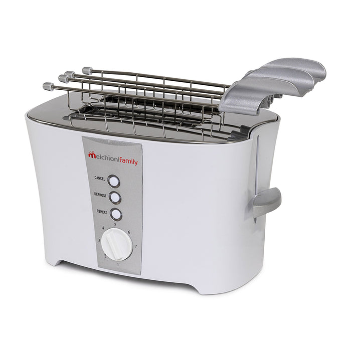 melchioni tostapane elettrico a 2 pinze con funzione scongelamento e termostato regolabile 600w ean 8006012255508