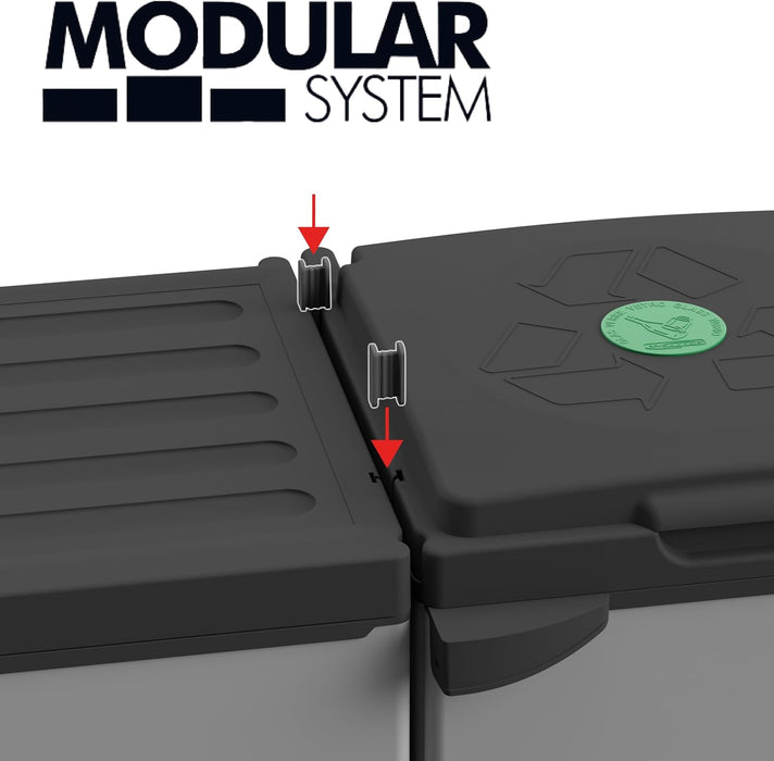 mongardi mobile portasacco tris per raccolta differenziata in plastica facile da montare adatto a sacchi da 80 110 l resistente ean 8006444012427