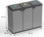mongardi mobile portasacco tris per raccolta differenziata in plastica facile da montare adatto a sacchi da 80 110 l resistente ean 8006444012427
