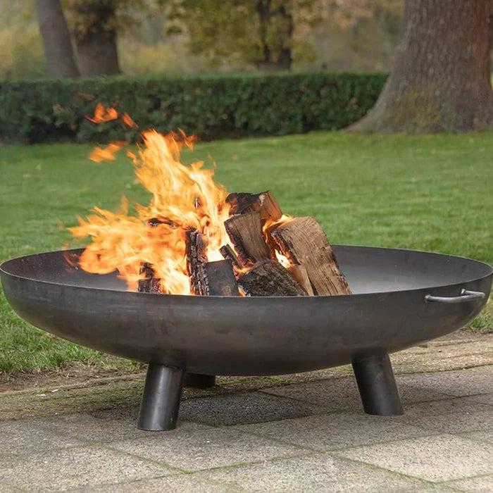 Braciere Da Giardino Esterno In Acciaio Effetto Invecchiato Diam.57cm - Dafne