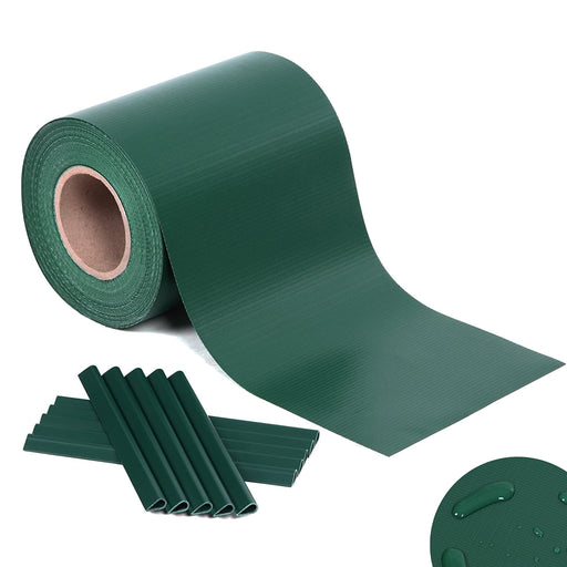 green island fascia frangivista verde in pvc 19 cm x 35 mt con 25 clips di fissaggio incluse ean 8029971166128