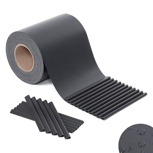 green island fascia frangivista antracite in pvc 19 cm x 35 mt con 25 clips di fissaggio incluse ean 8029971166135