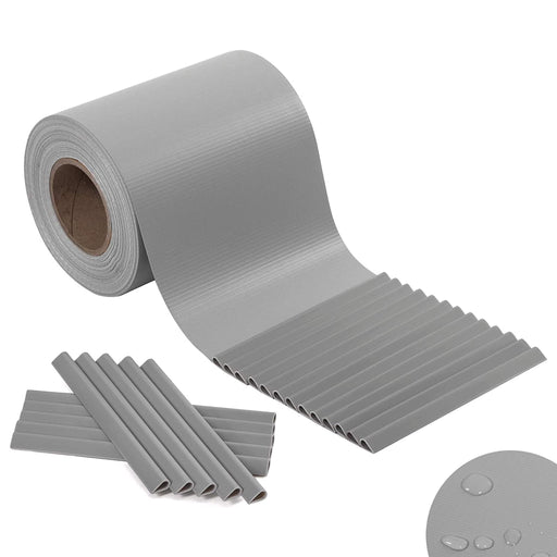 green island fascia frangivista grigio chiaro in pvc 19 cm x 35 mt con 25 clips di fissaggio incluse ean 8029971166142