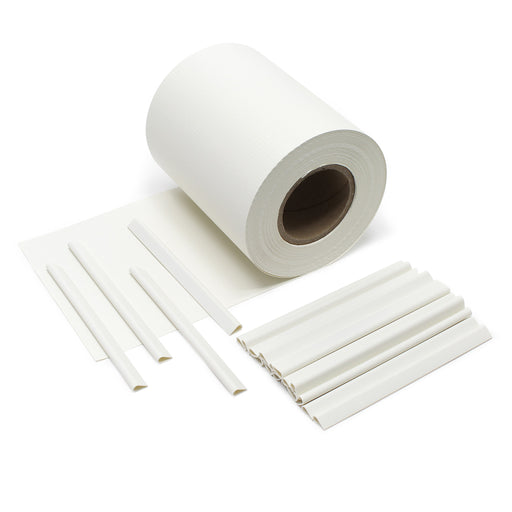 green island fascia bianco frangivista in pvc 19 cm x 35 mt con 25 clips di fissaggio incluse ean 8029971169525