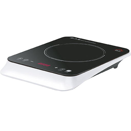 dcg piastra ad induzione singola in cristallo nero controlli touch 10 livelli di potenza 2000w ean 8032774628403