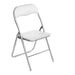 dreamwell set 6 sedie pieghevoli in metallo cromato e imbottitura in pvc pratiche ed eleganti bianche ean 8057711881123