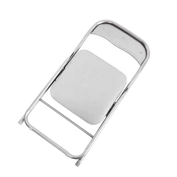 dreamwell set 6 sedie pieghevoli in metallo cromato e imbottitura in pvc pratiche ed eleganti bianche ean 8057711881123