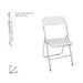 dreamwell set 6 sedie pieghevoli in metallo cromato e imbottitura in pvc pratiche ed eleganti bianche ean 8057711881123