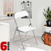 dreamwell set 6 sedie pieghevoli in metallo cromato e imbottitura in pvc pratiche ed eleganti bianche ean 8057711881123