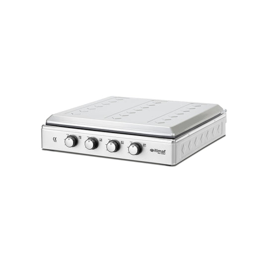 itimat fornello a gas metano 4 fuochi in acciao inox 50x52cm itimat