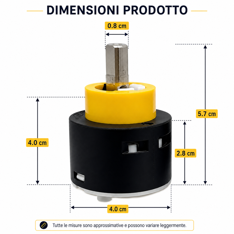Cartuccia di Ricambio Ø 40 mm per Rubinetto Nobili – RCR433-2