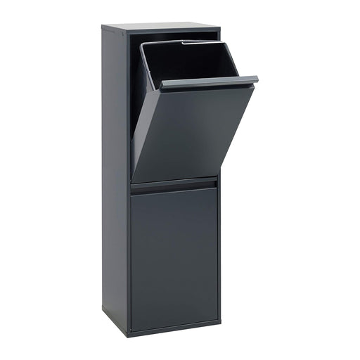 immagine-1-soleilux-pattumiera-per-differenziata-grigia-in-metallo-con-2-contenitori-senza-montaggio-25x33x9250cm