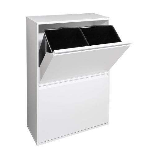 immagine-1-soleilux-pattumiera-per-differenziata-bianca-in-metallo-con-4-contenitori-senza-montaggio-25x33x9250cm