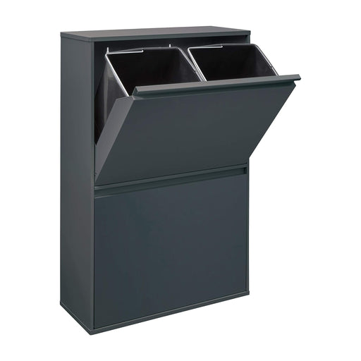 immagine-1-soleilux-pattumiera-per-differenziata-grigia-in-metallo-con-4-contenitori-senza-montaggio-25x33x9250cm