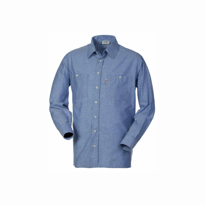Lancelot Camicia Uomo Da Lavoro Cotone Oxford Azzurra Manica Lunga Hh026 (Xl)