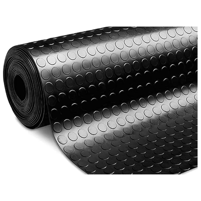 Mt 1 X 6 Pavimento Copripavimento In Pvc Tappeto Rivestimento Bullonato Nero 100
