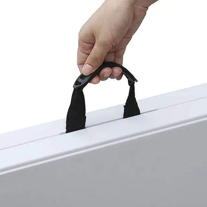 Tavolo Pieghevole Rettangolare A Valigetta In Hdpe Dura Resina Salvaspazio 180x75x74