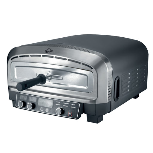 dcg forno pizza xxl professionale cuoce in 2 minuti scalda fino a 450 piano cottura in pietra refrattaria da 37x37 cm rimovibile 2200w ean 8052780965873