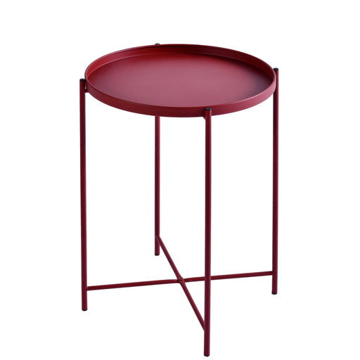 immagine-1-casa-collection-tavolino-in-metallo-frosty-rosso-38cm-h50cm-0048049-ean-8010402480494