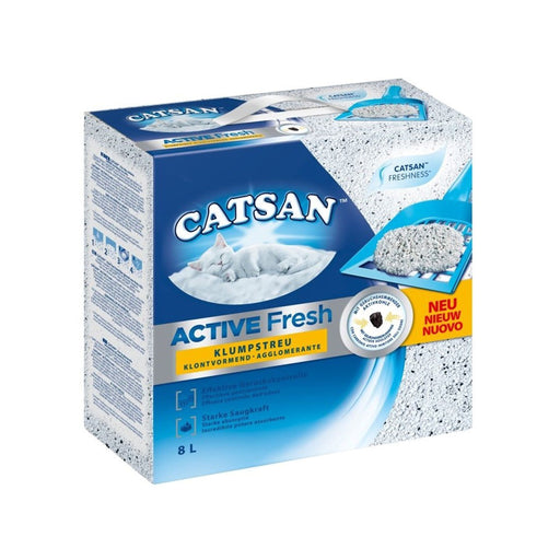 immagine-1-catsan-catsan-active-fresh-lettiera-per-gatti-in-argilla-naturale-con-carbone-attivo-efficace-legame-di-odori-e-umidita-1-x-8-litri-ean-4008429104282