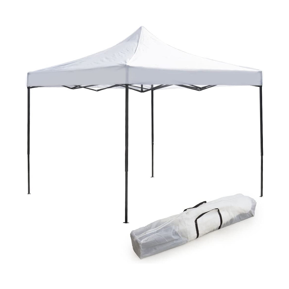 cilvani gazebo richiudibile 3x3mt pieghevole a fisarmonica automatico mercato tenda fiera bianco ean 8026158000954