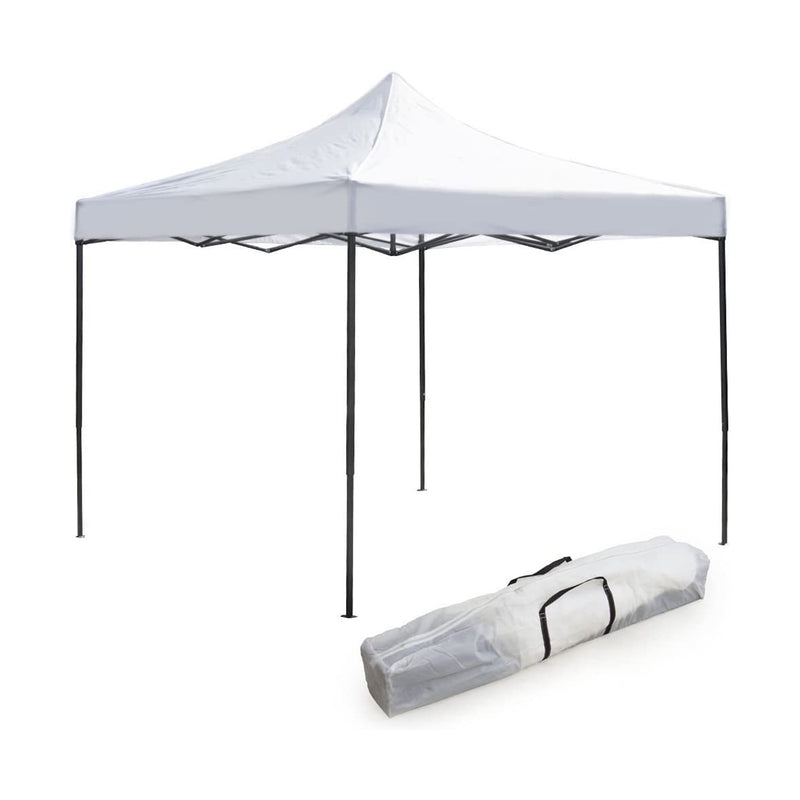cilvani gazebo richiudibile 3x3mt pieghevole a fisarmonica automatico mercato tenda fiera bianco ean 8026158000954