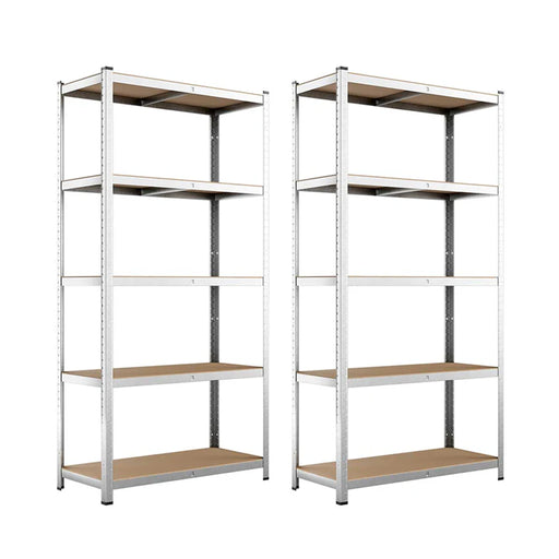 immagine-1-dreamwell-2-x-scaffale-in-metallo-zincato-5-ripiani-per-carichi-pesanti-180x90x40-ean-8054143010817